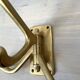 Art Deco Brass Coat Rack with 4 Hooks