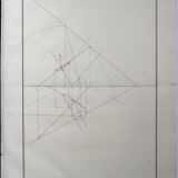 Old drawing - study of geometry - Ecole Royale Polytechnique 1824