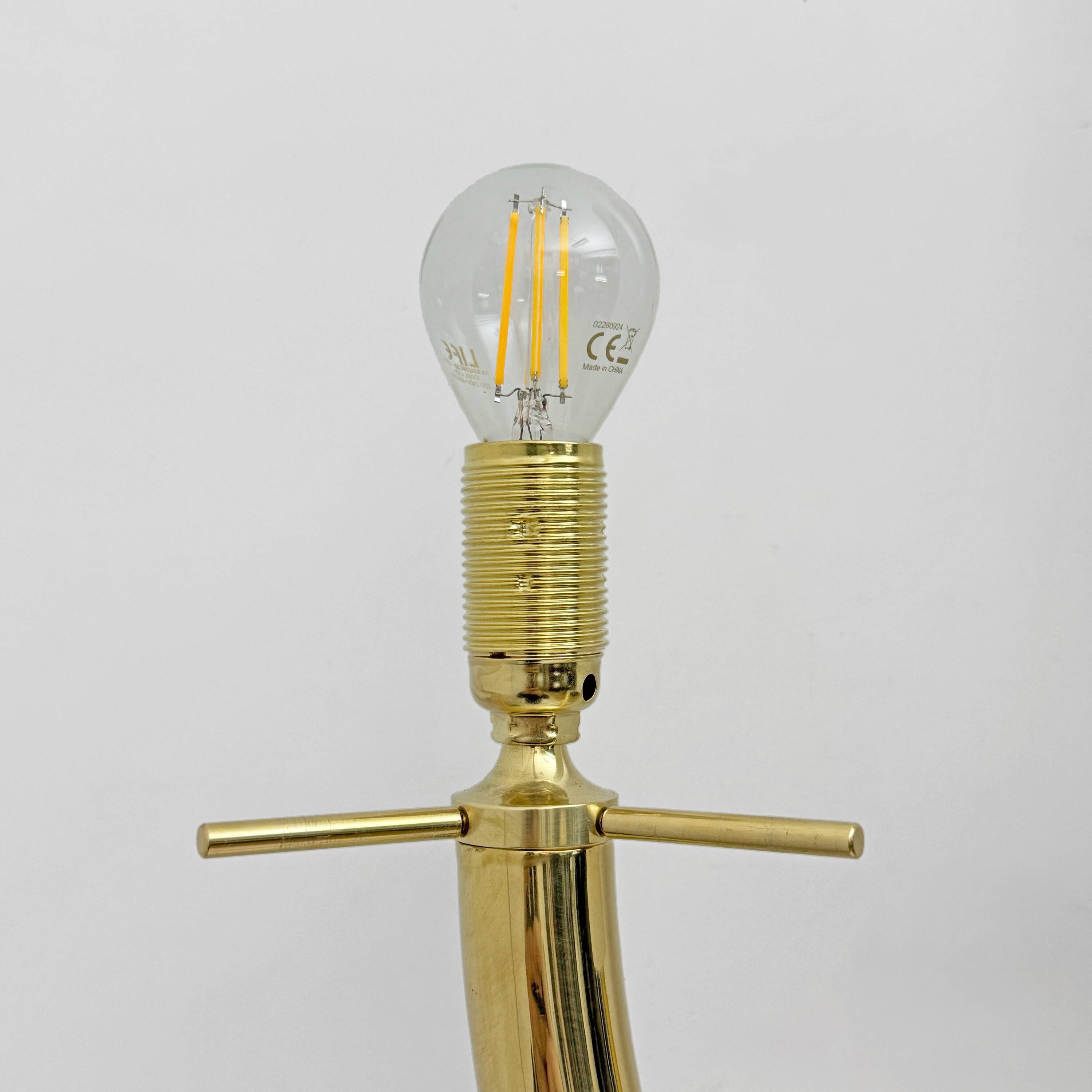 Pair of Large Brass and Murano Glass Sconces in the Style of Gio Ponti