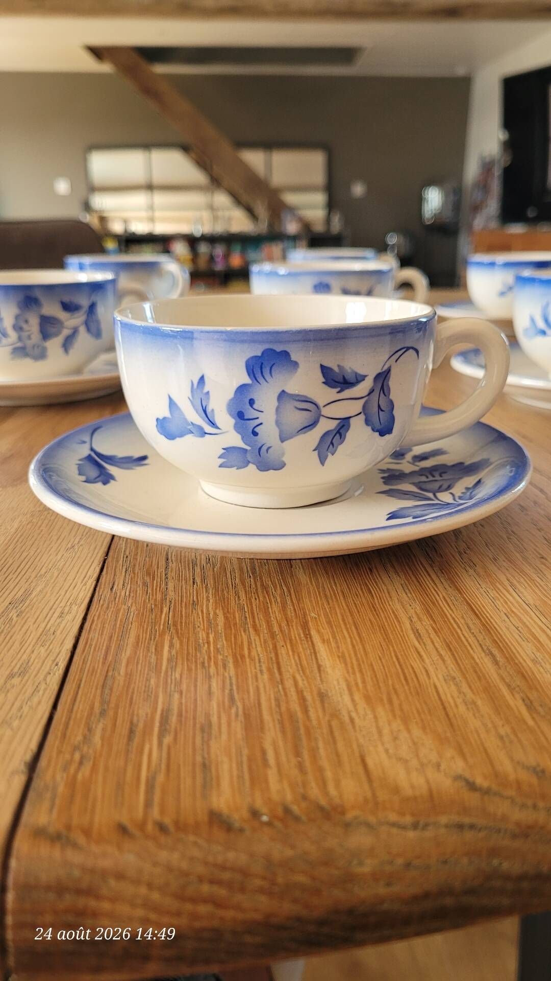 7 vintage cups and saucers