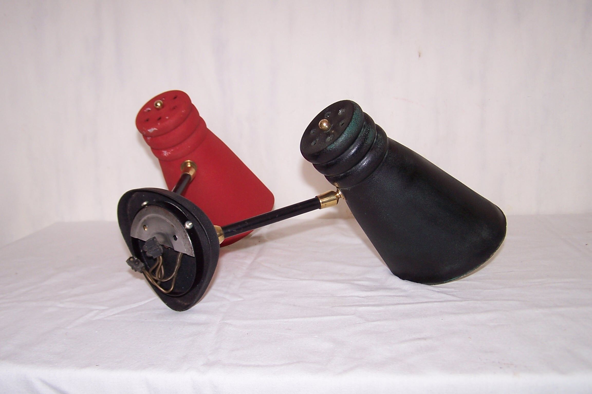 Double metal wall sconce from the 1950s