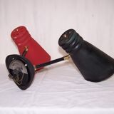 Double metal wall sconce from the 1950s