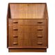 60s 70s teak secretary chest of drawers Danish Modern by Dyrlund Denmark