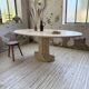 Travertine dining table 1970 Italy Tobia Scarpa