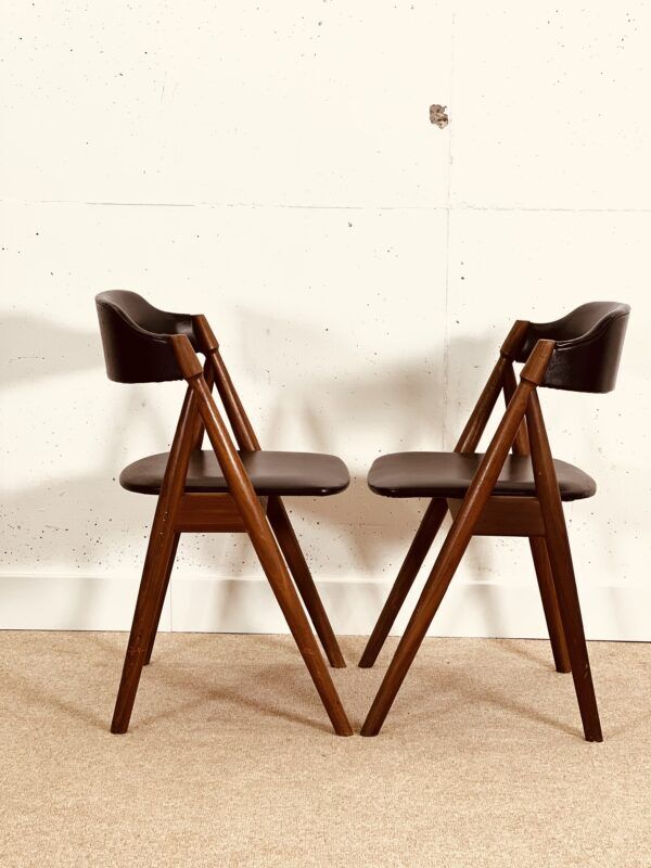 Set of 6 Danish chairs by Frode Holm (afrormosia wood)