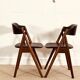 Set of 6 Danish chairs by Frode Holm (afrormosia wood)