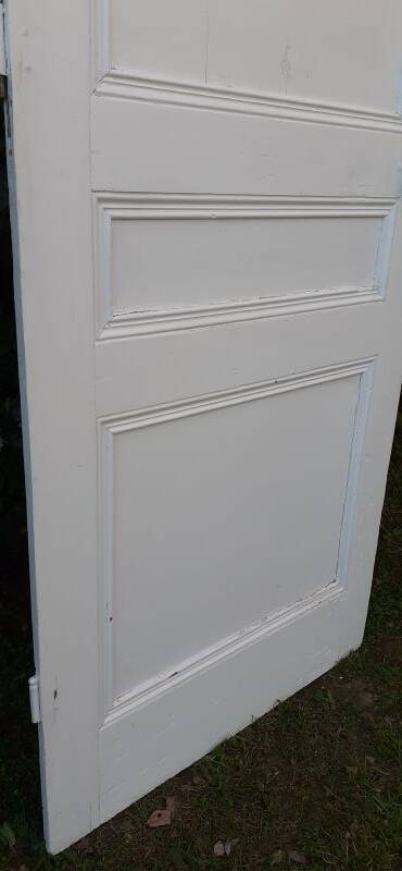 Communication door h216.5x87cm old paneled, molded
