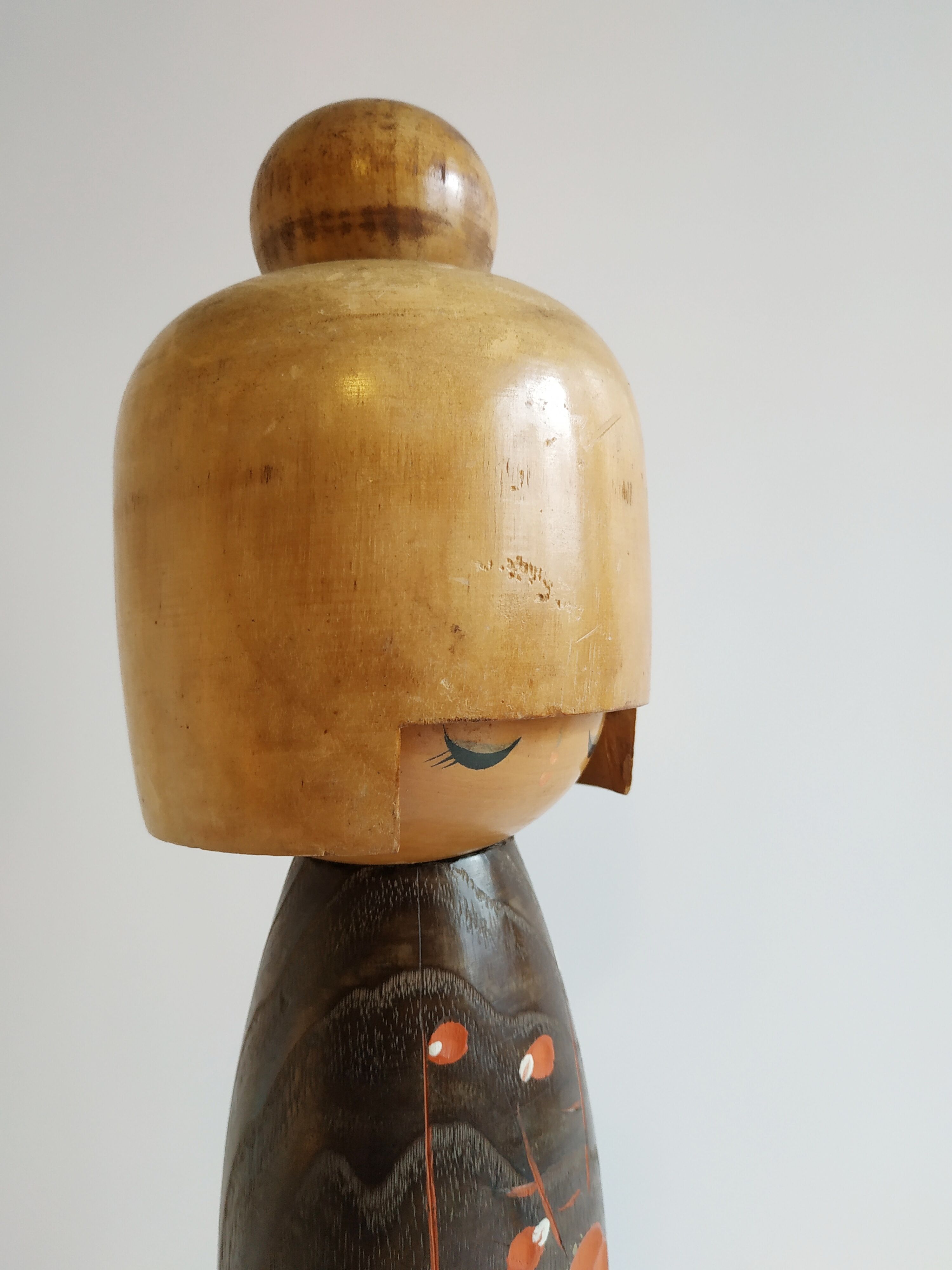 Kokeshi Doll - "Awakening of Love" by Master Usaburo Okamoto, 1917-2009 - vintage 1960