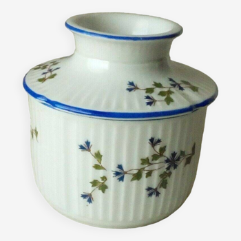 Beurrier a eau en porcelaine decor au barbeau