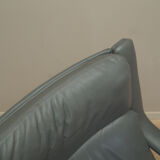 Grey leather swivel armchair, Danish design, 1960s, designer: Geoffrey Harcourt, manufacturer: Artif