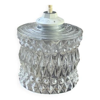 Retro suspension, moulded glass pendant light