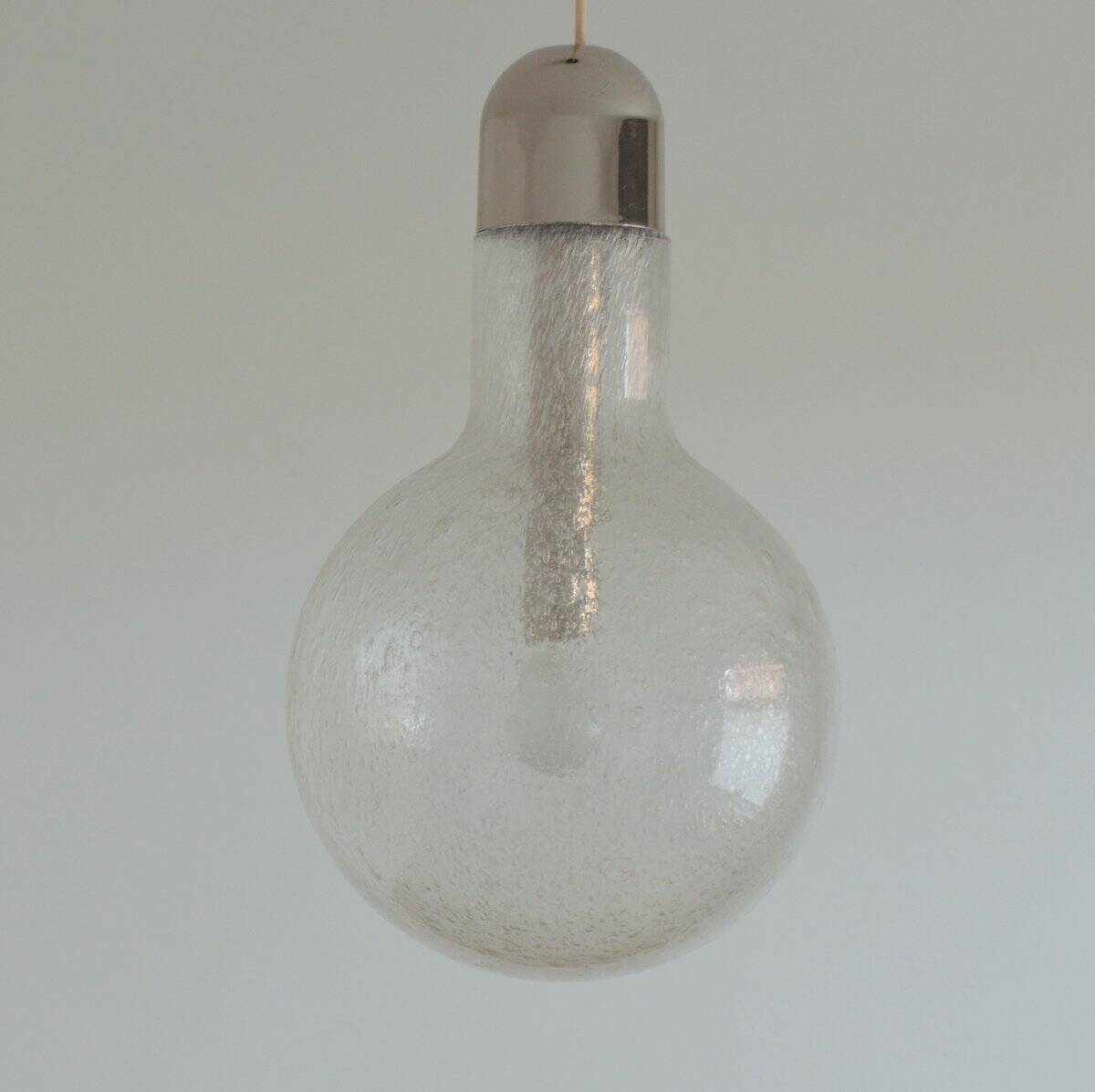Vintage 1970s Peill and Putzler bubble glass pendant light