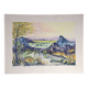 Watercolour depicting a landscape around Lake Guéry, Mont-Dore.