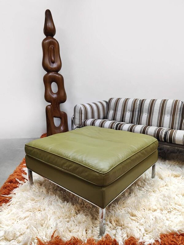 Pouf vintage en cuir design hollandais 905 Artifort