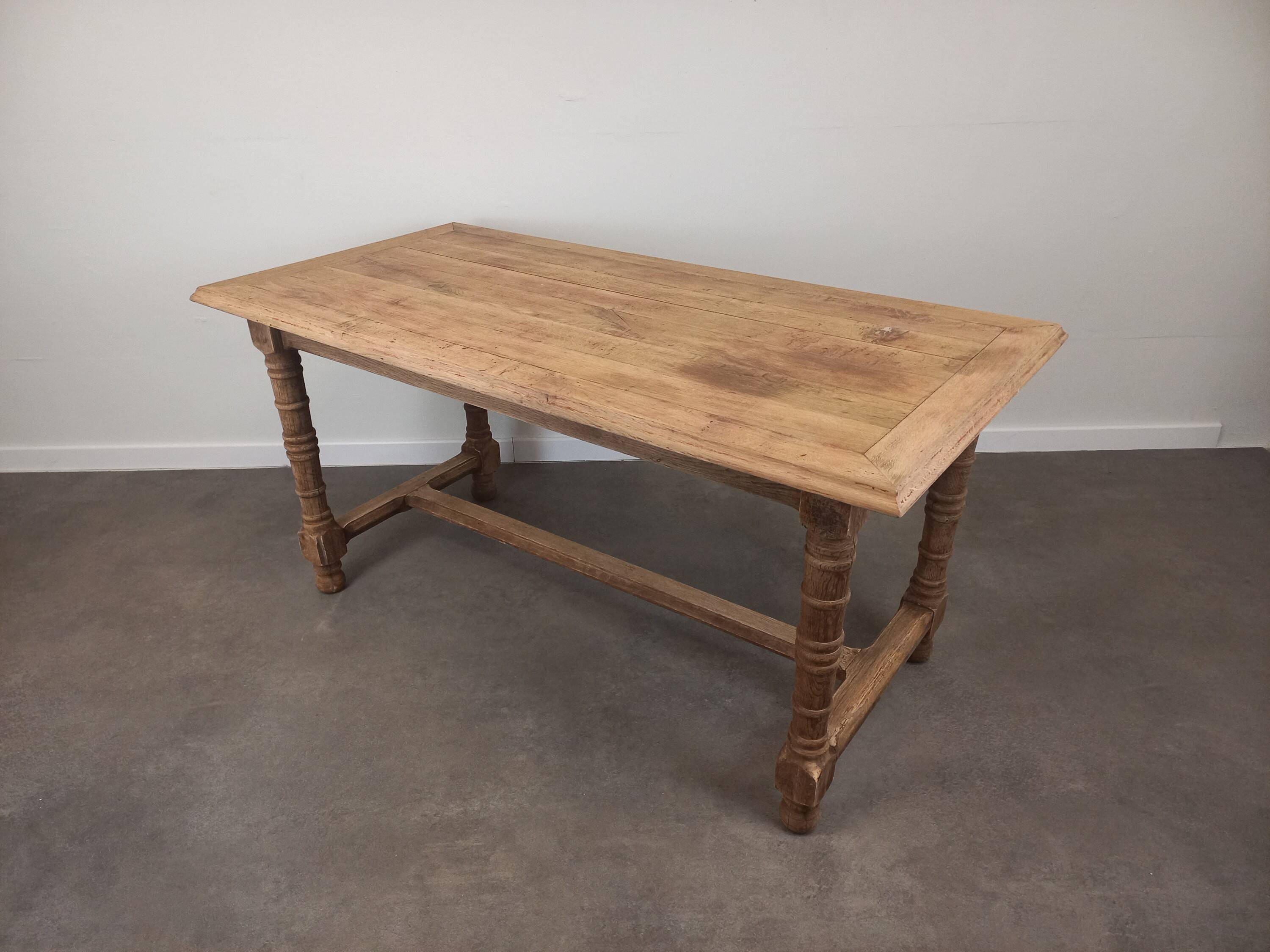 Oak farm table 158 cm