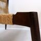 Pair of lounge chairs in woven jute rope and solid wood