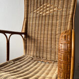 Fauteuil rotin adulte vintage