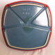 8 vintage ceramic red fondue plates