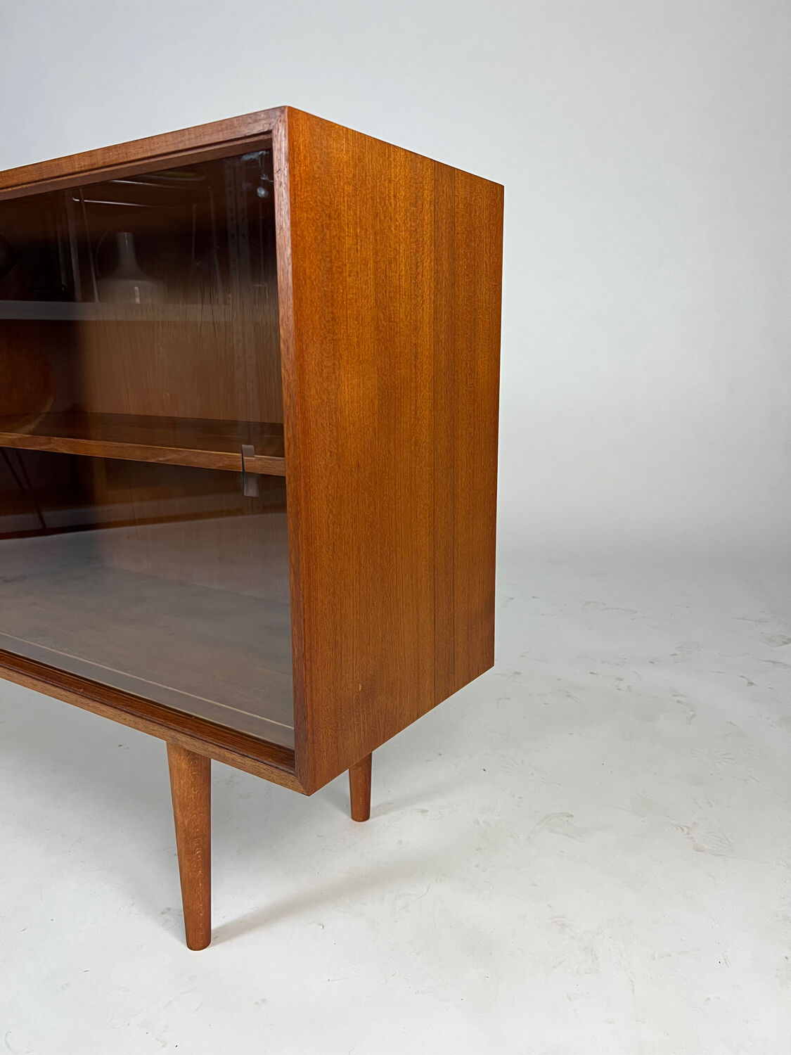 Vintage teak display cabinet sideboard shelf 60s midcentury