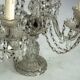 Lampes de table en cristal Maria Theresa avec candélabres. Ensemble de deux. Italie, années 1940.