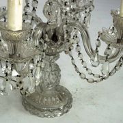 Maria Theresa Crystal Candelabra Table Lamps. Set of two. Italy 1940s