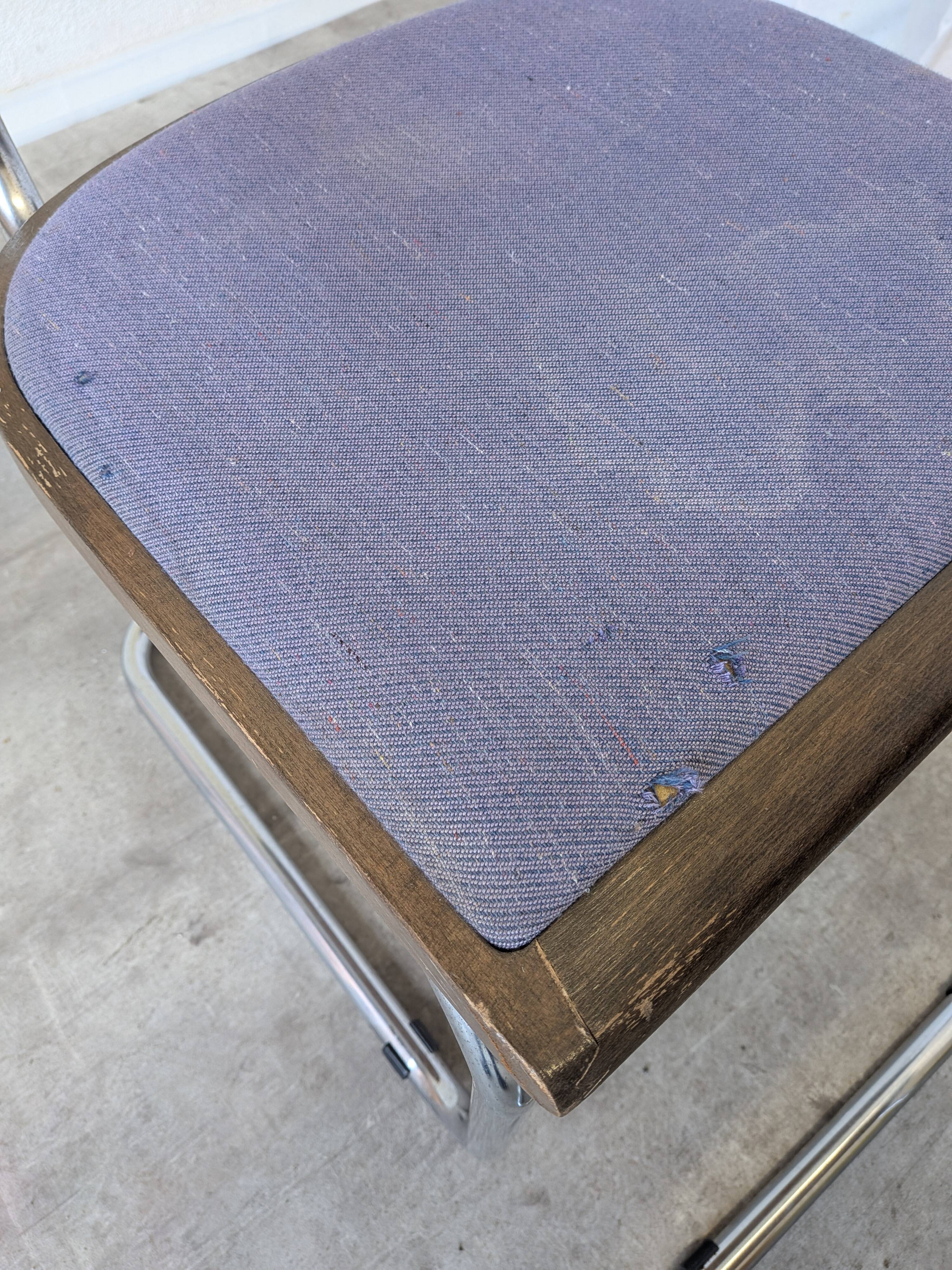 Set of 2 Vintage Office Purple Cesca Style Armchair / Stol Kamnik Yugo