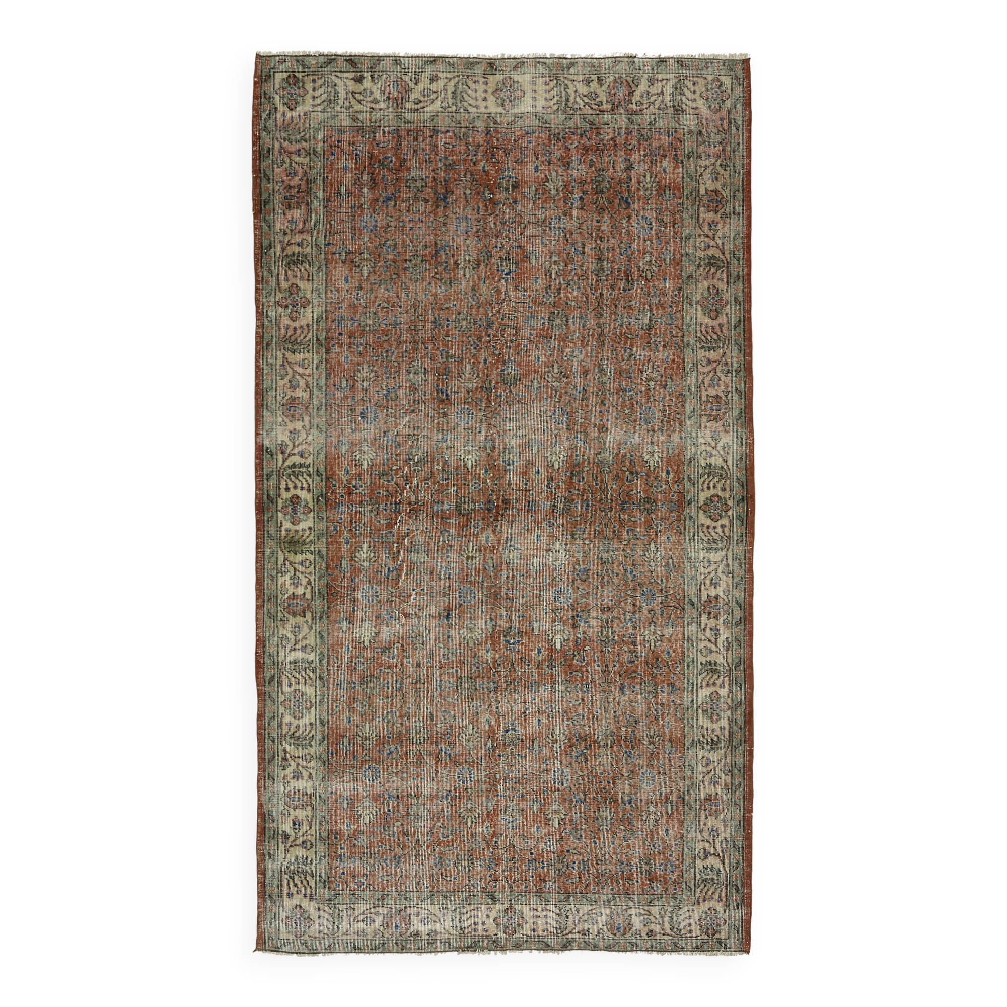 One-of-a-Kind Turkish Handwoven Vintage Rug - Timeless Vintage Elegance 288x 171 cm
