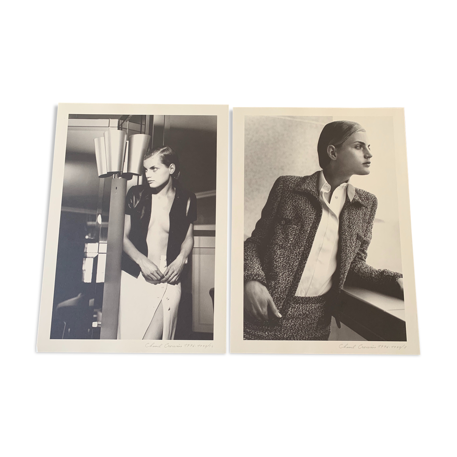 Lot of 2 Chanel photos by Karl Lagerfeld
