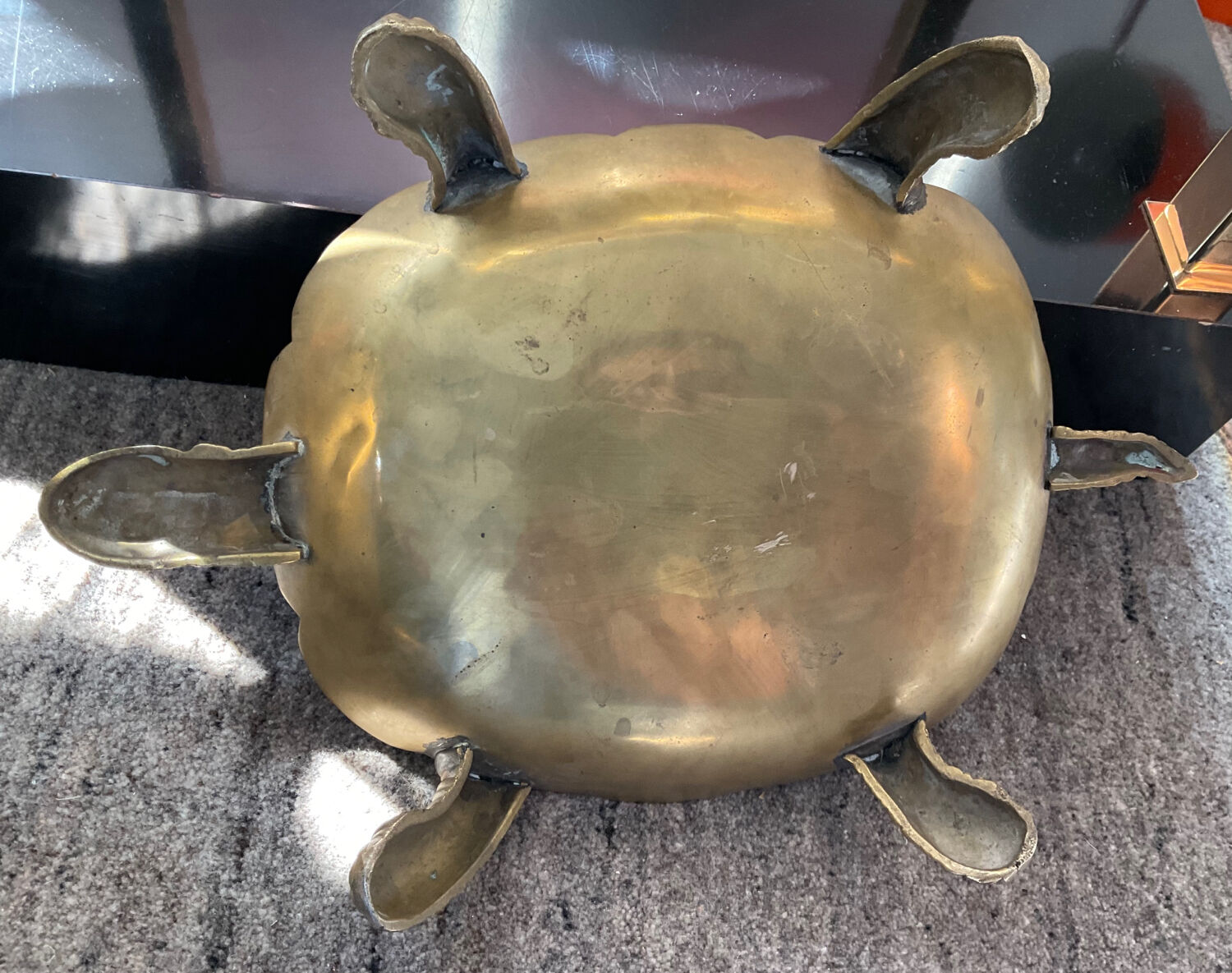 Vintage turtle pocket in solid bronze