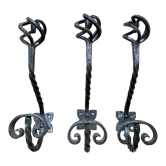 Wrought iron wall hooks