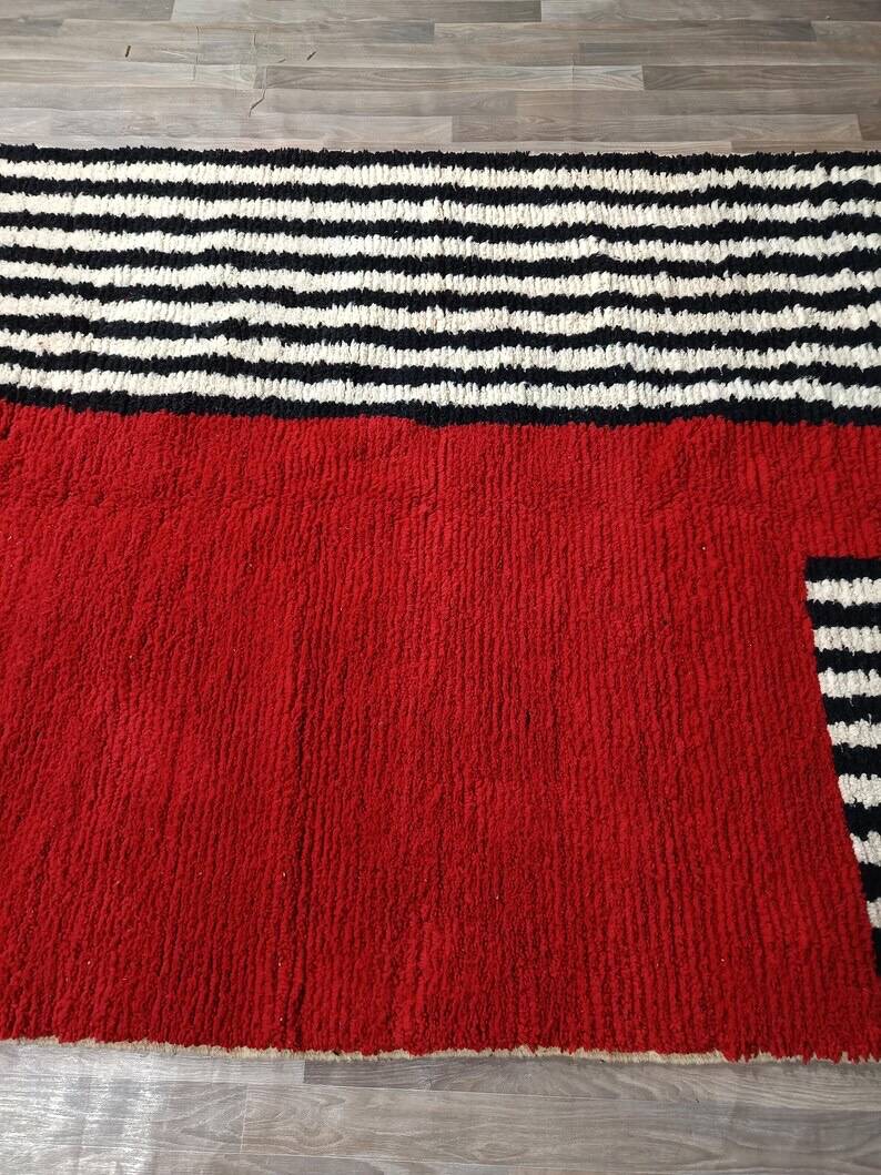 Tapis berbère en laine pure fait main traditionnelle taille 150/250 cm