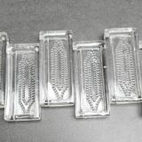 Lot de 6 porte couteaux en verre ciselé
