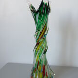 Murano vase in speckled twisted glass 1960s