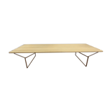 Teak bench by Harry Bertoia Knoll edition
