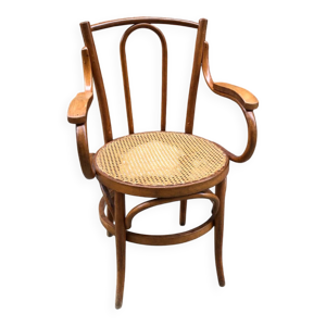 Fauteuil en bois courbé - cannage