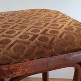 Art nouveau thonet stool bentwood and velvet