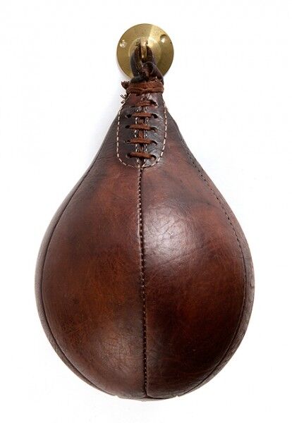 Leather boxing gloves and his ball speed