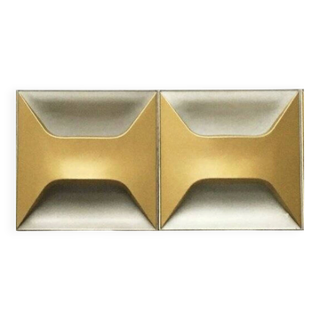 Appliques murales Oyster A247 de style Mid-Century Space Age par Dieter Witte pour Staff, années 1960, ensemble de 2.