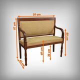 Mahogany landing sofa, Restoration period – Part 1, 19th century