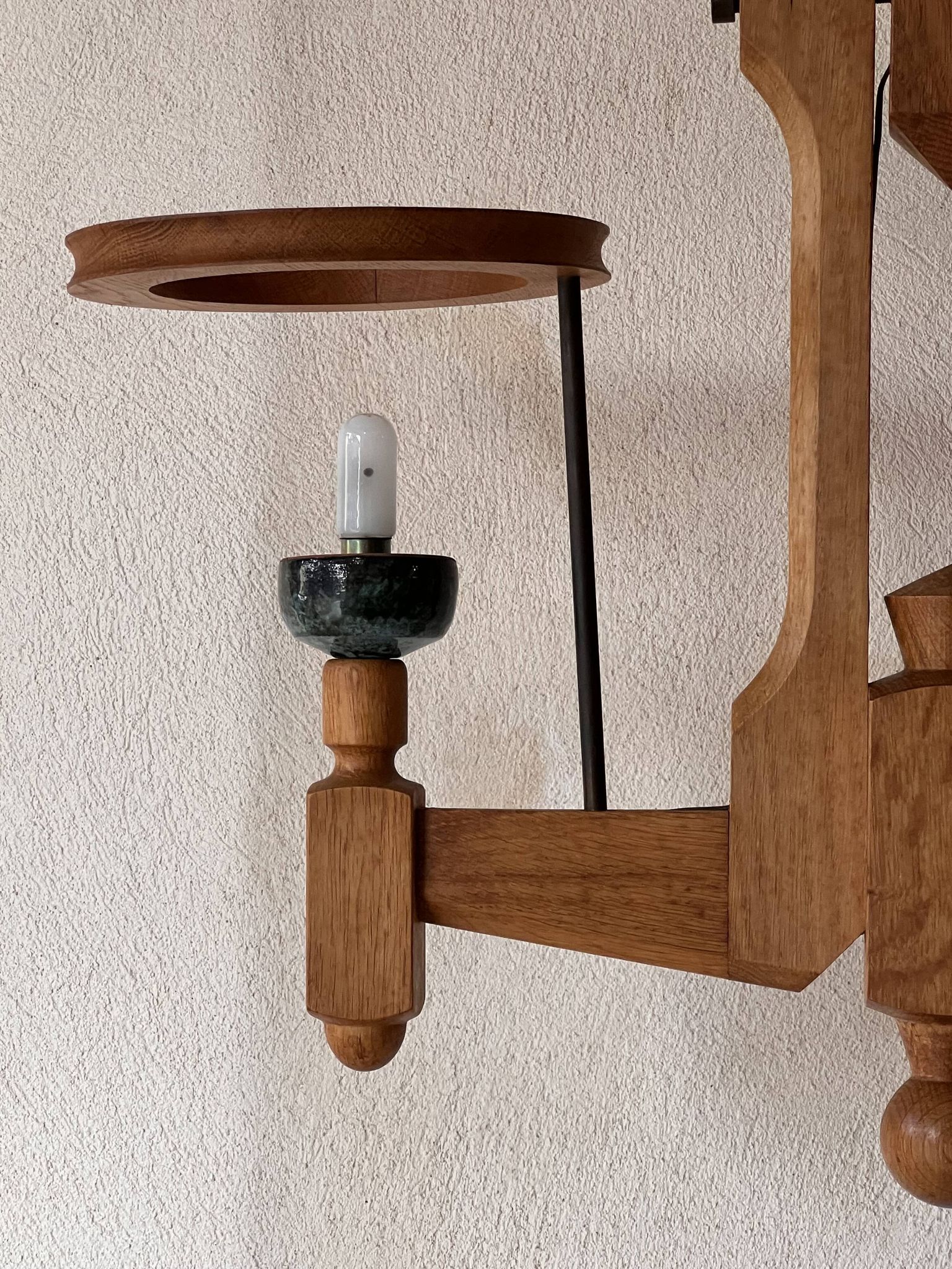 Two-light chandelier by Guillerme and Chambron for "Your House", France 60s.