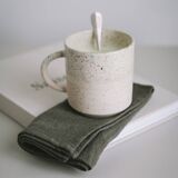 Khaki washed linen napkin