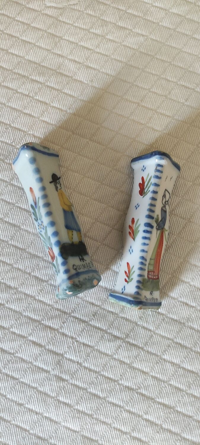 2 antique knife holders HB Quimper