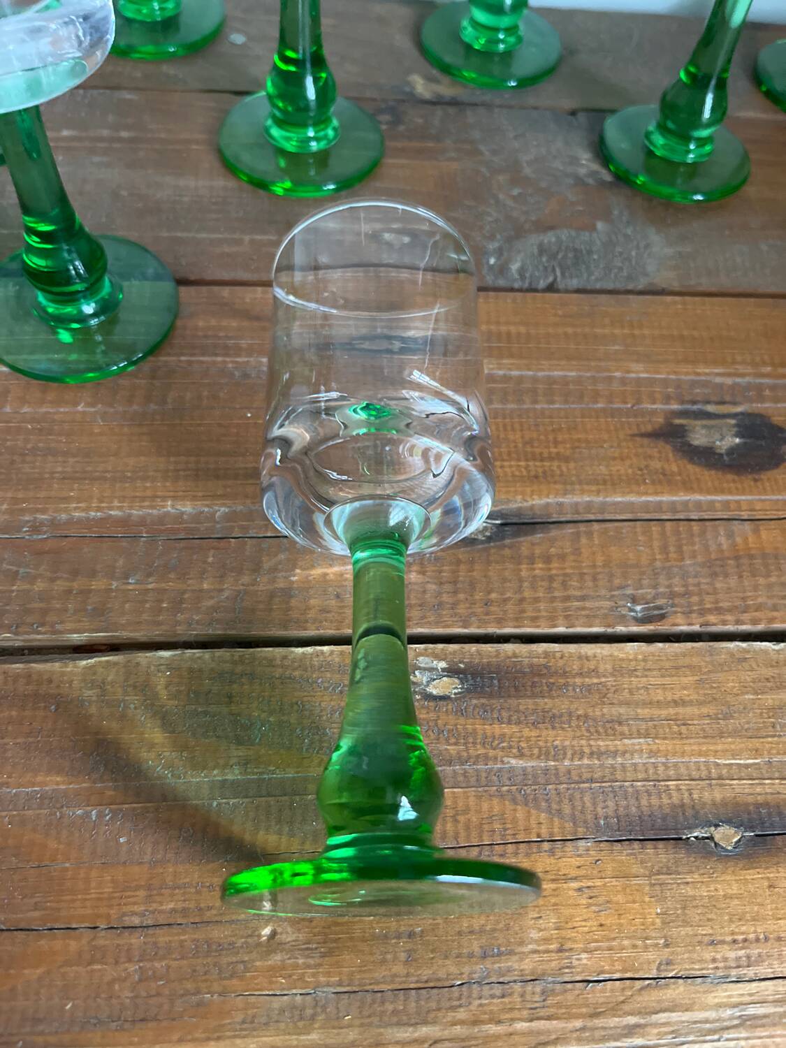 11 stemmed glasses