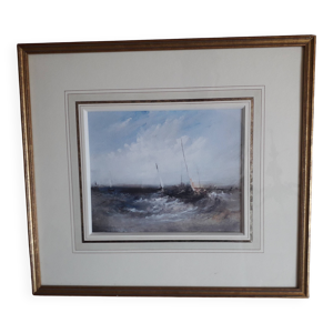 Tableau ancien représentant - une