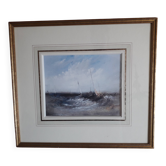 Tableau ancien représentant une marine