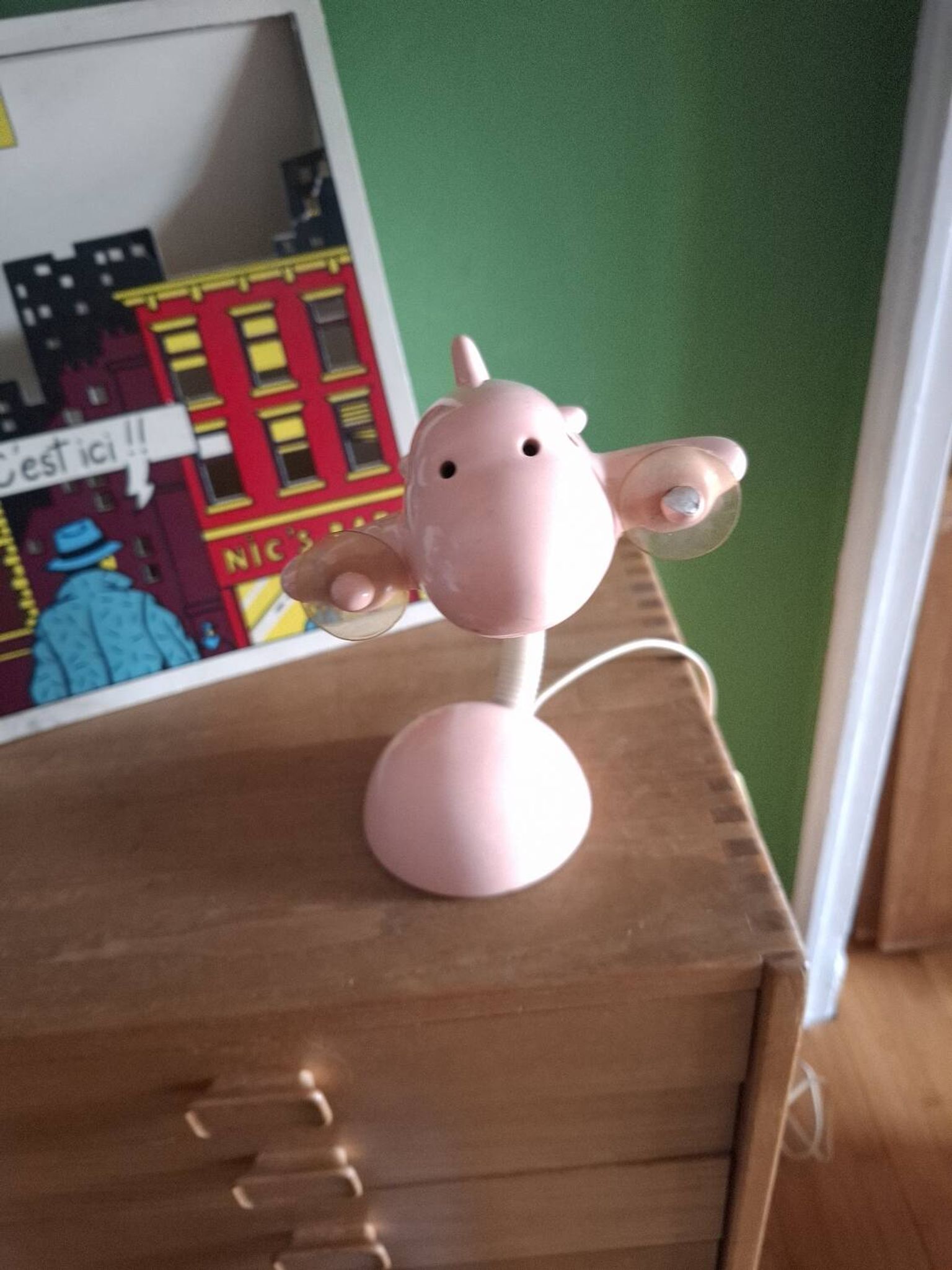 Ceramic airplane lamp