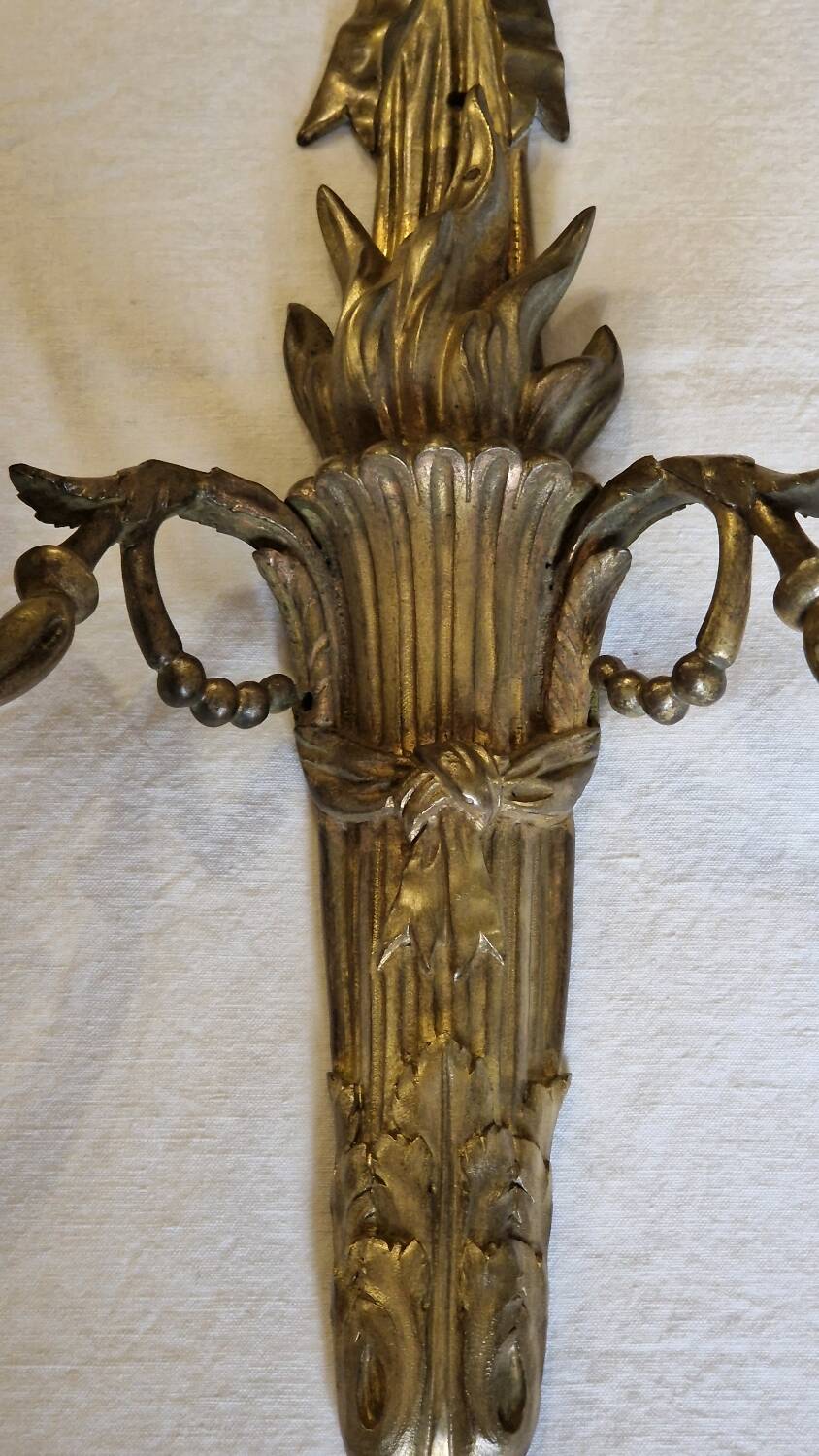 Golden bronze wall light