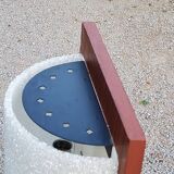 Scandinavian style floor lamp in teak and granite resin from the 70s