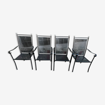 Ensemble de 4 chaises en métal extérieur