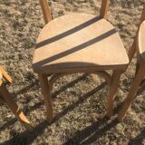 Lot of 6 vintage wooden bistro chairs